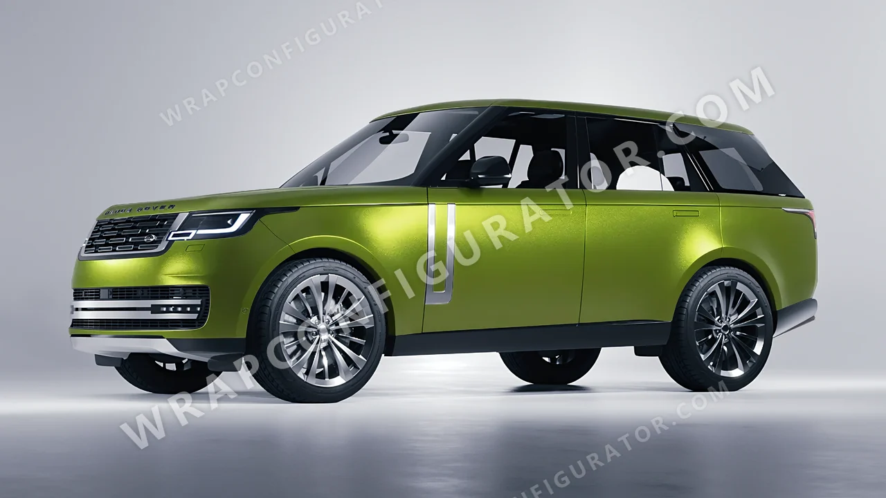 Green Land Rover Range Rover 2024 wrapped in KPMF Matt Viper Green K75542