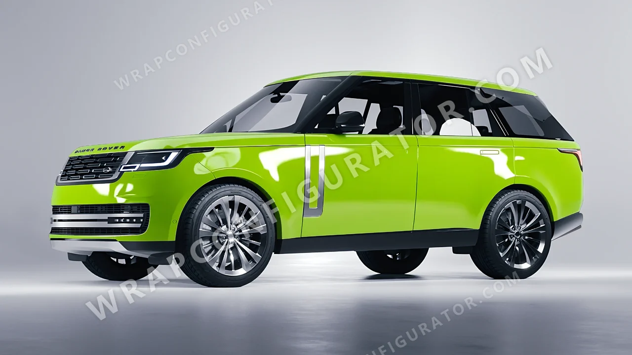 Green Land Rover Range Rover 2024 wrapped in KPMF Surge Green K75438
