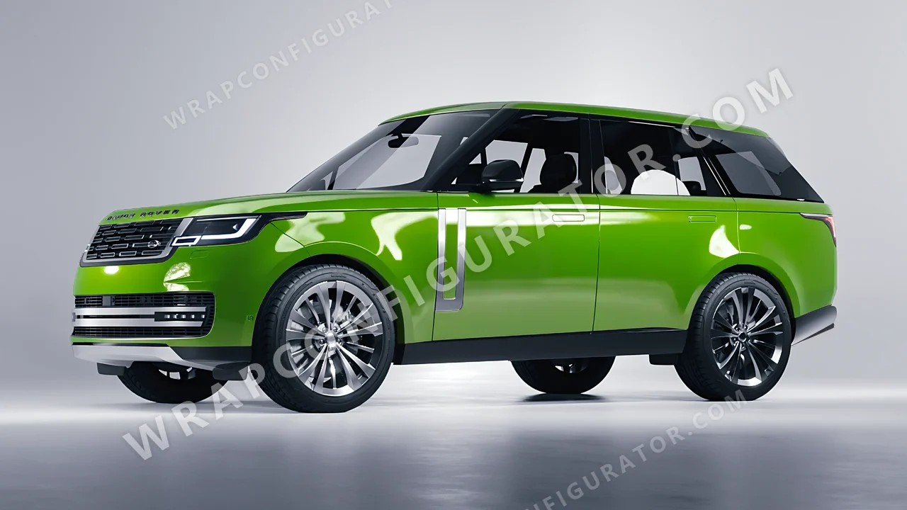 Green Land Rover Range Rover 2024 wrapped in ORACAL Algae Green 970RA-688G