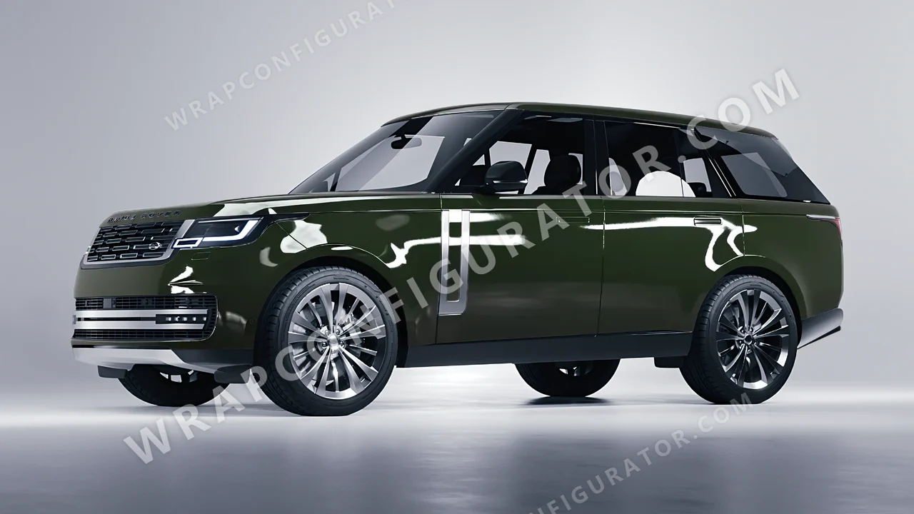 Green Land Rover Range Rover 2024 wrapped in ORACAL Bottle Green 970RA-286G