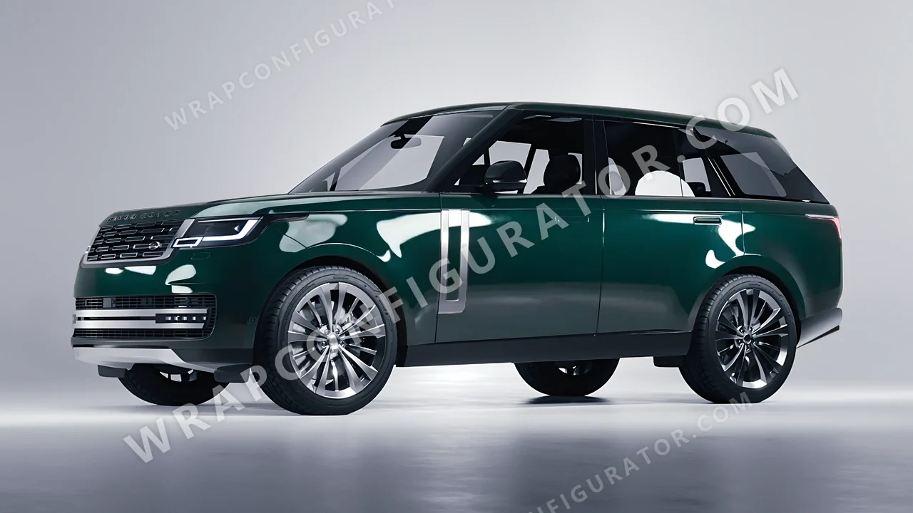 Green Land Rover Range Rover 2024 wrapped in ORACAL Fir Tree Green 970RA-622G