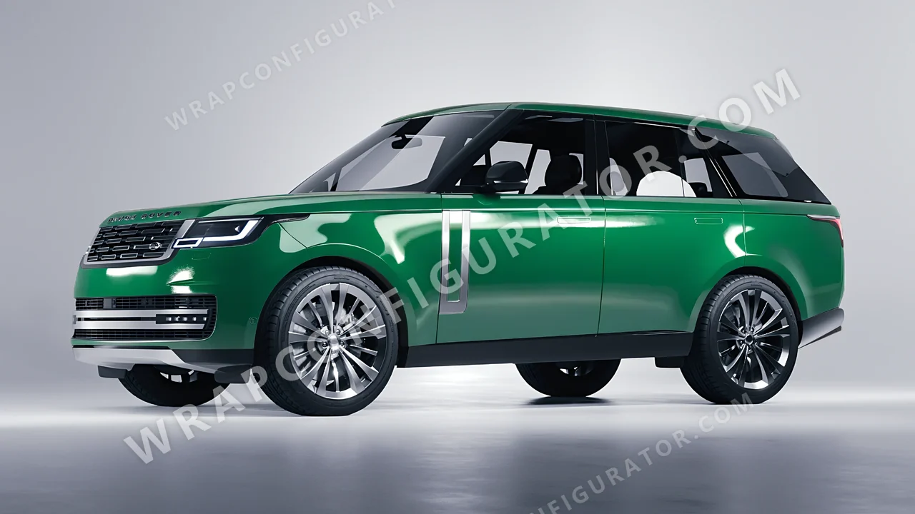 Green Land Rover Range Rover 2024 wrapped in ORACAL Police Green 970RA-612G