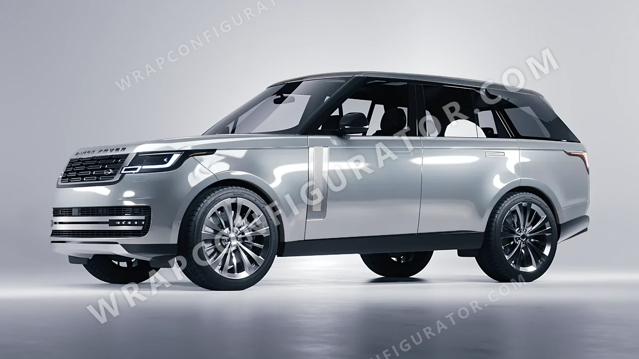 Grey Land Rover Range Rover 2024 wrapped in 3M Gloss Sterling Silver G251