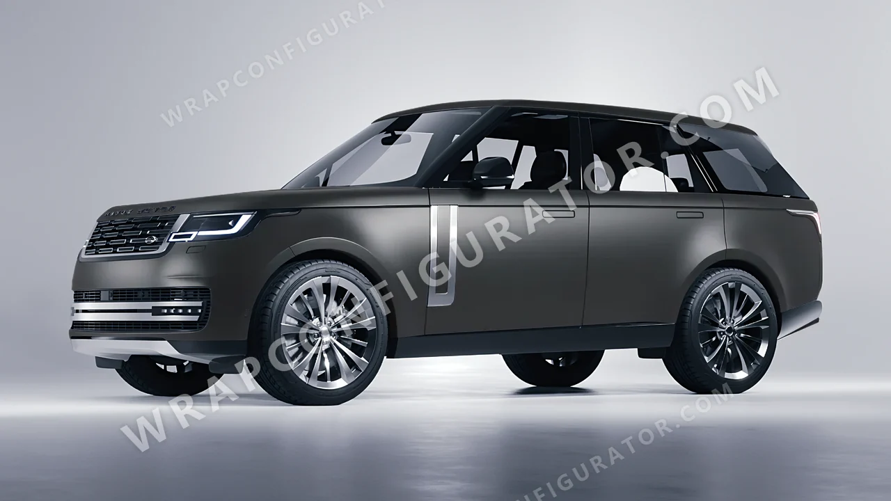 Grey Land Rover Range Rover 2024 wrapped in 3M Matte Charcoal Metallic M211