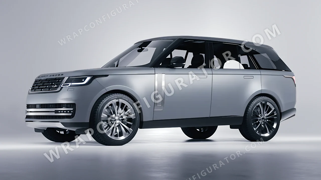 Grey Land Rover Range Rover 2024 wrapped in 3M Matte Gray Aluminum M230