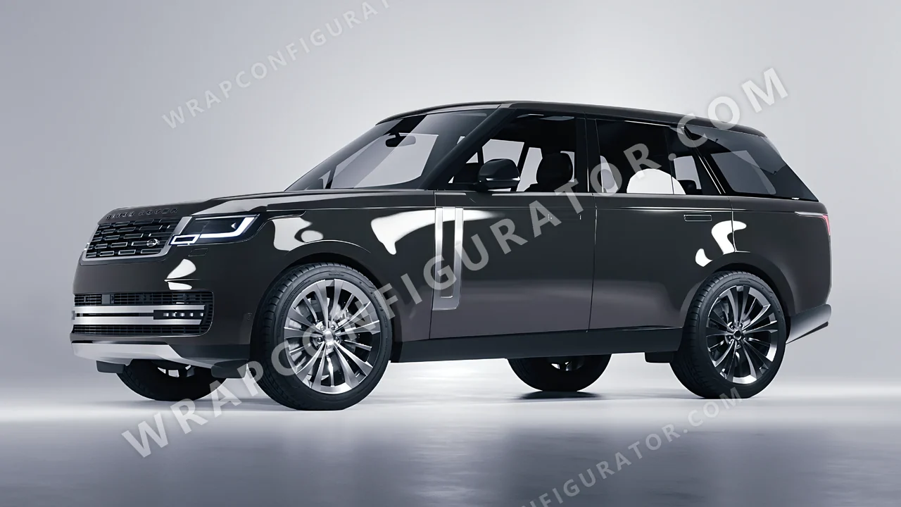 Grey Land Rover Range Rover 2024 wrapped in 3M Meteor Gray HG81