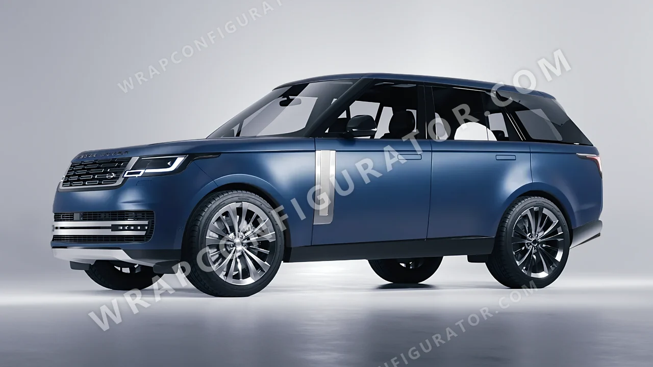 Grey Land Rover Range Rover 2024 wrapped in 3M Satin Thundercloud S271