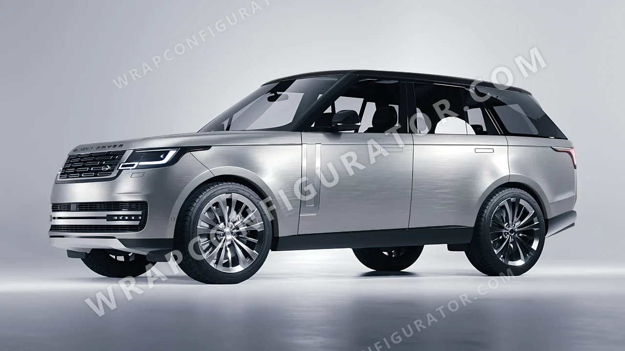 Grey Land Rover Range Rover 2024 wrapped in Avery Dennison Brushed Titanium SW900-802-X