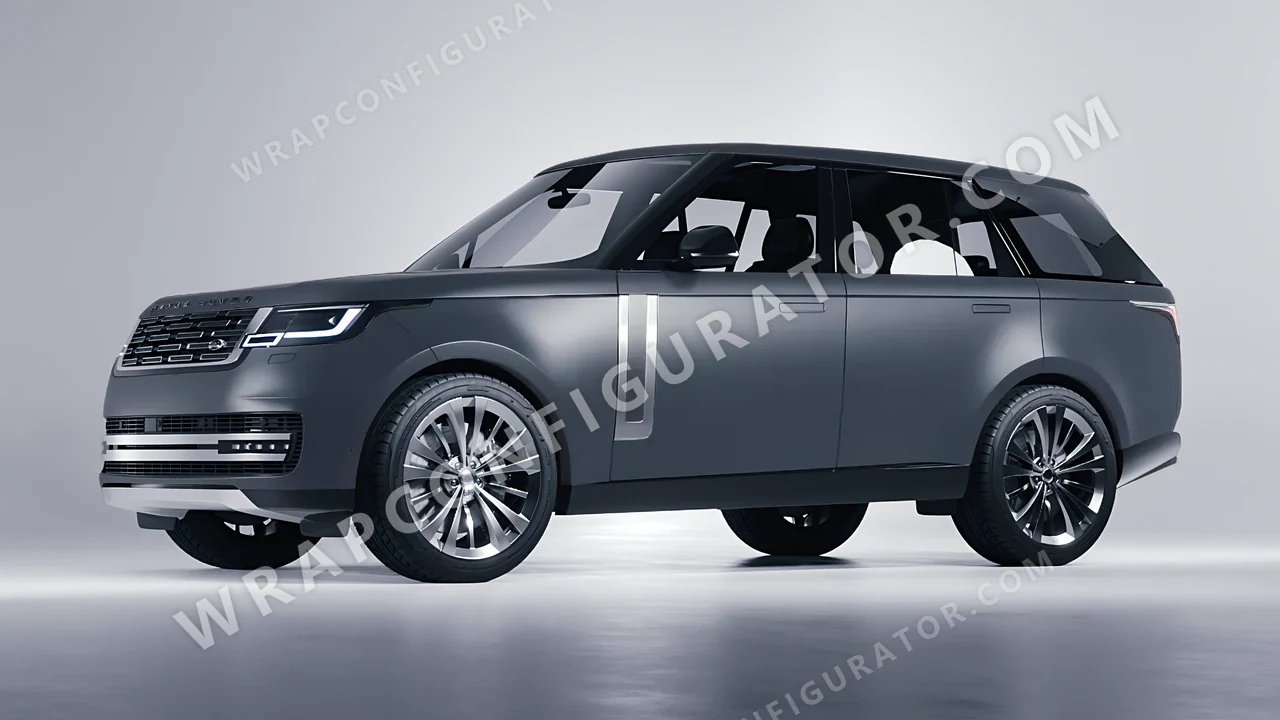 Grey Land Rover Range Rover 2024 wrapped in Avery Dennison Dark Grey SW900-856-O