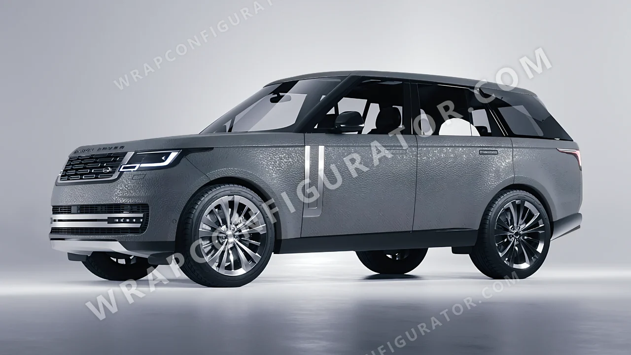 Grey Land Rover Range Rover 2024 wrapped in Avery Dennison Rugged Bedrock Grey SW900-824-X