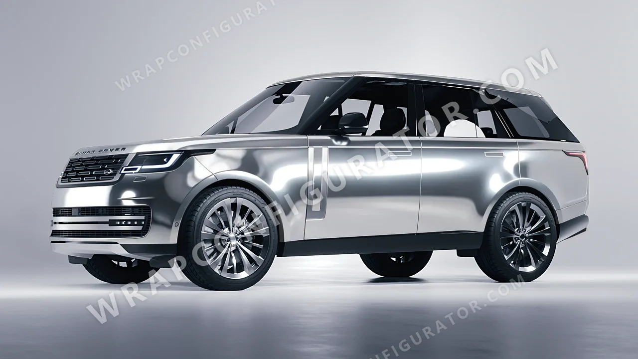 Grey Land Rover Range Rover 2024 wrapped in Avery Dennison Silver SF100-843-S
