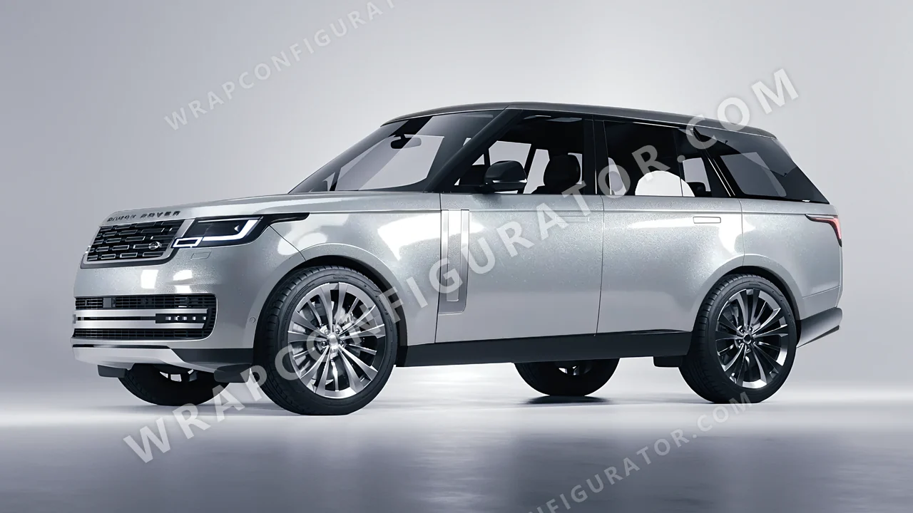 Grey Land Rover Range Rover 2024 wrapped in Avery Dennison Silver SW900-803-M