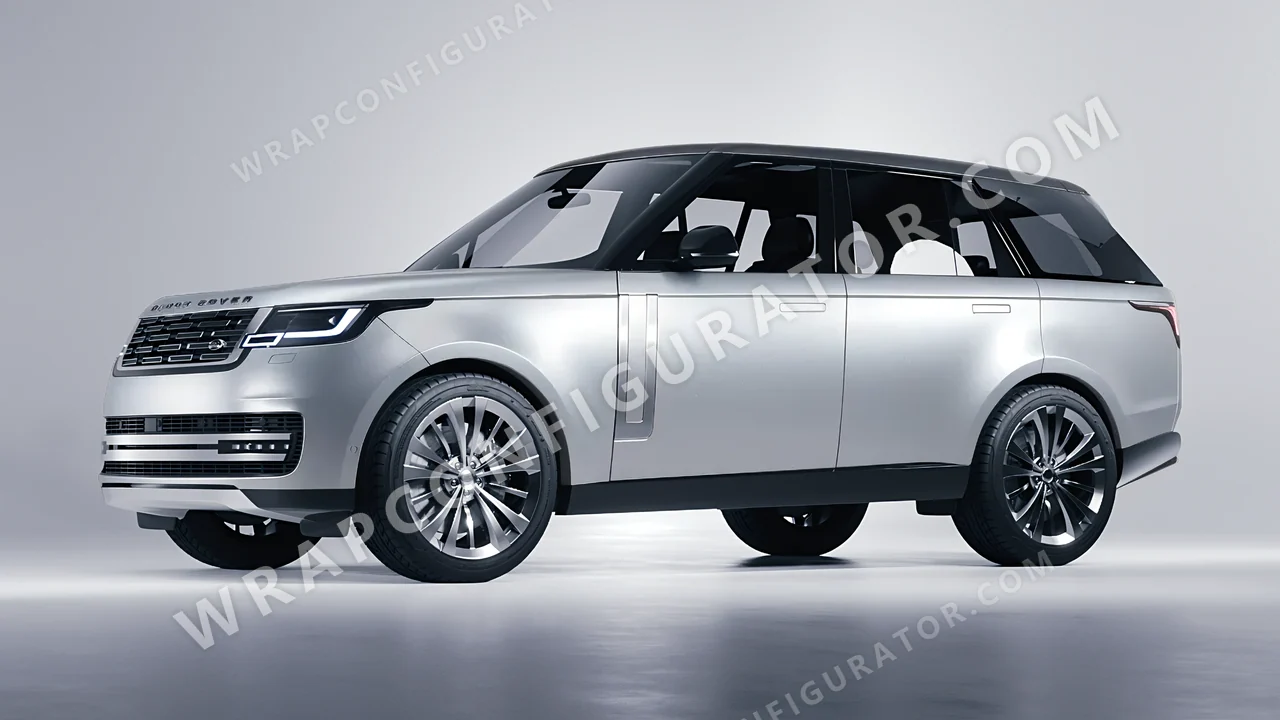 Grey Land Rover Range Rover 2024 wrapped in Avery Dennison Silver SW900-857-M