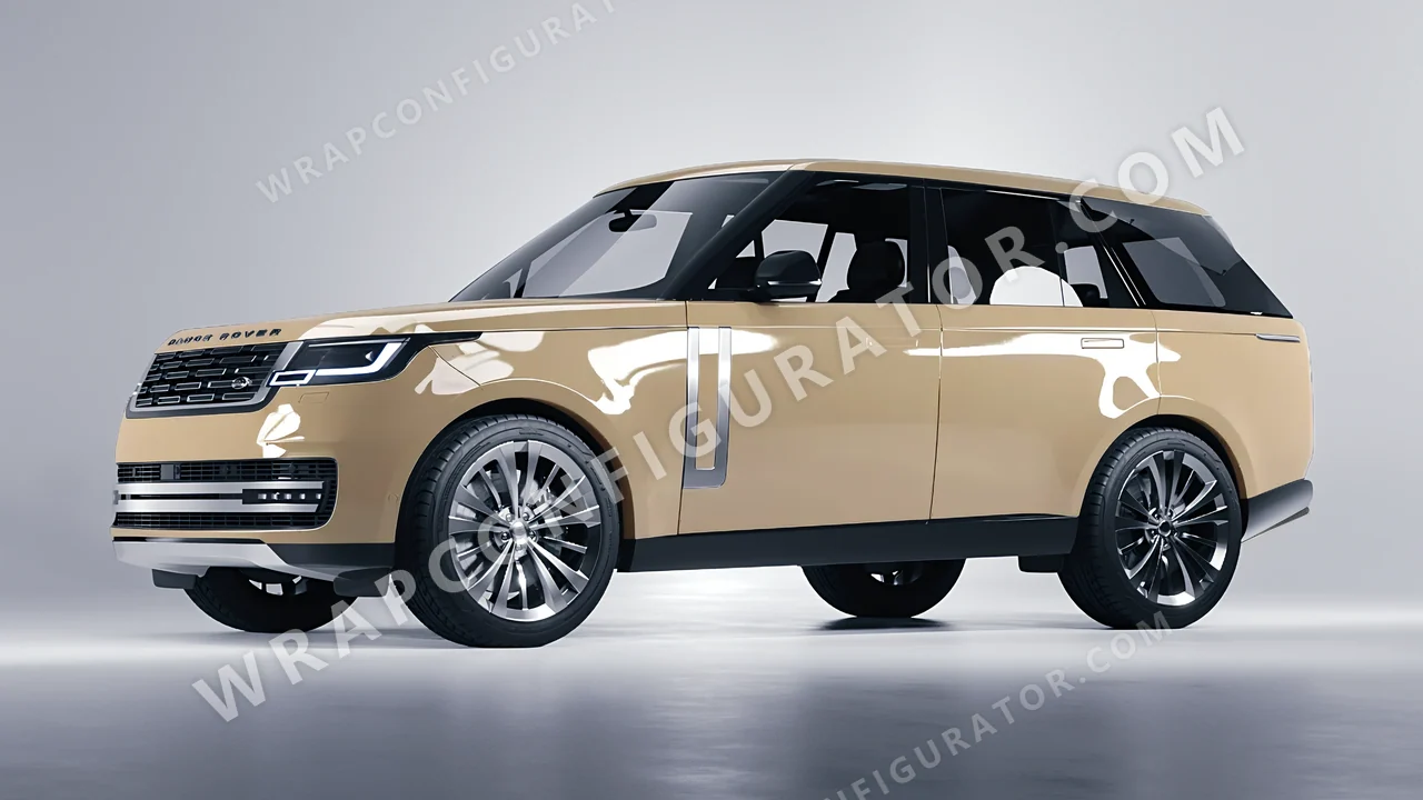 Grey Land Rover Range Rover 2024 wrapped in KPMF Desert Storm K75457