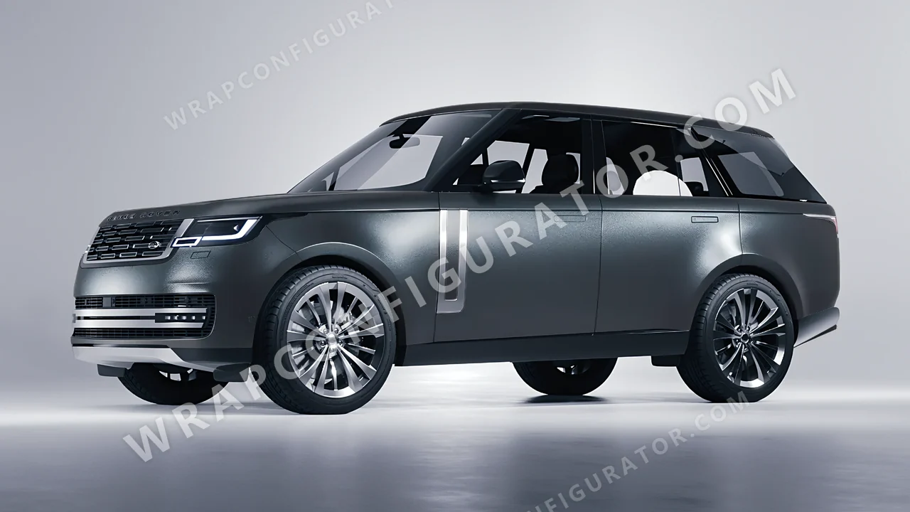 Grey Land Rover Range Rover 2024 wrapped in KPMF Matt Anthracite K75320