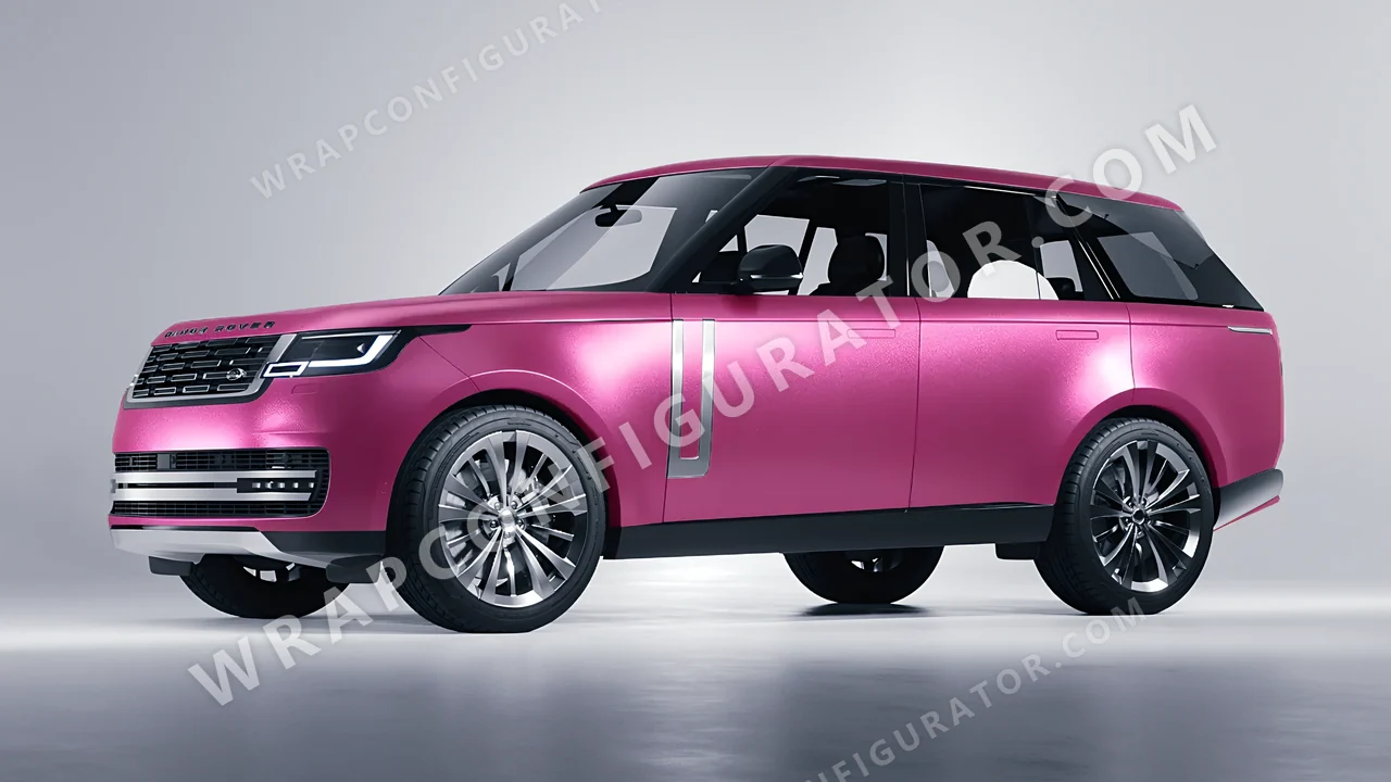 Grey Land Rover Range Rover 2024 wrapped in KPMF Matt Iced Pink Titanium K75504