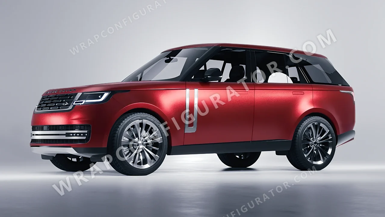 Grey Land Rover Range Rover 2024 wrapped in KPMF Matt Iced Red Titanium K75506