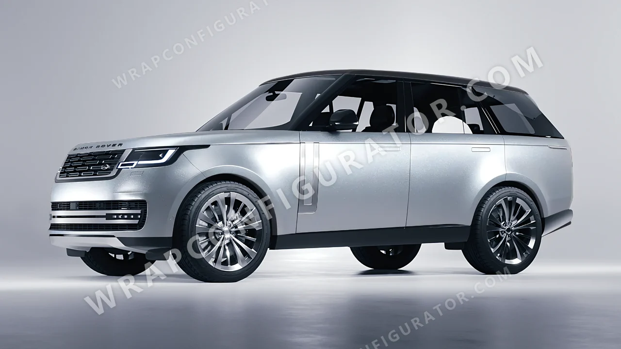 Grey Land Rover Range Rover 2024 wrapped in KPMF Matt Iced Silver Titanium K75501