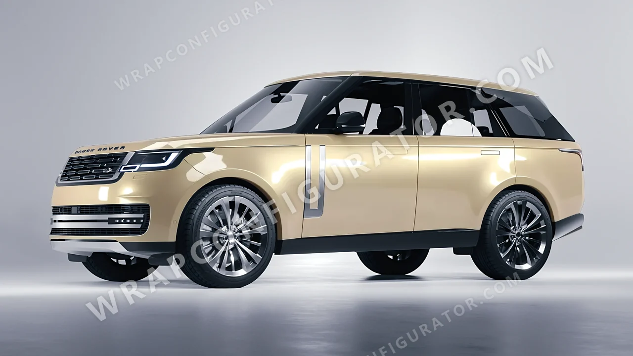 Grey Land Rover Range Rover 2024 wrapped in ORACAL Brass 970RA-922G