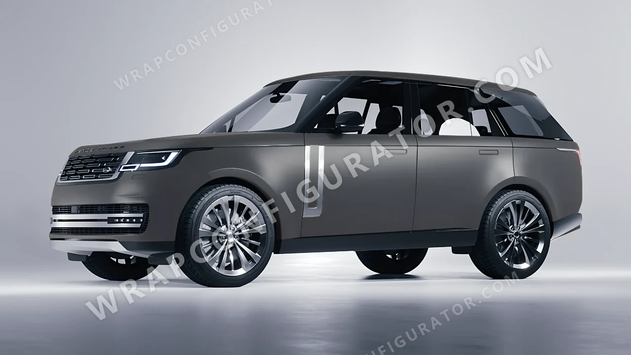 Grey Land Rover Range Rover 2024 wrapped in ORACAL Dark Grey 970RA-073M