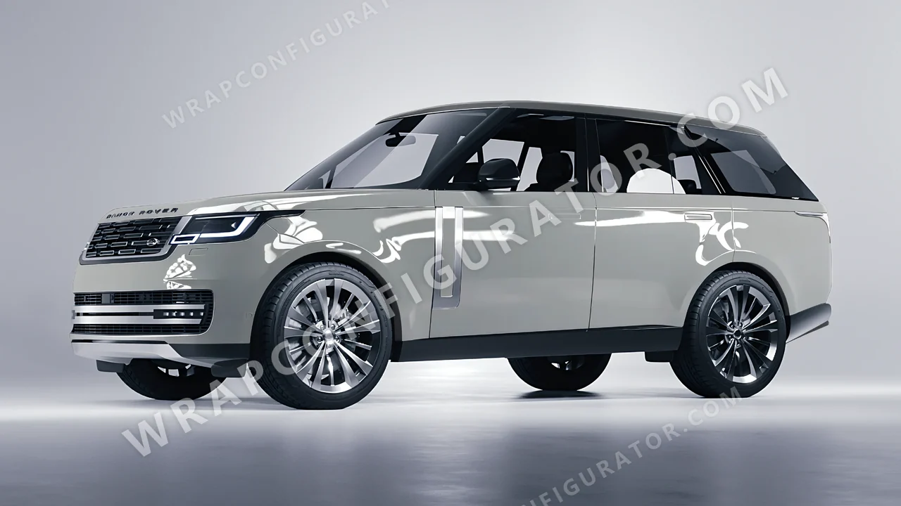 Grey Land Rover Range Rover 2024 wrapped in ORACAL Ice Grey 970RA-724G