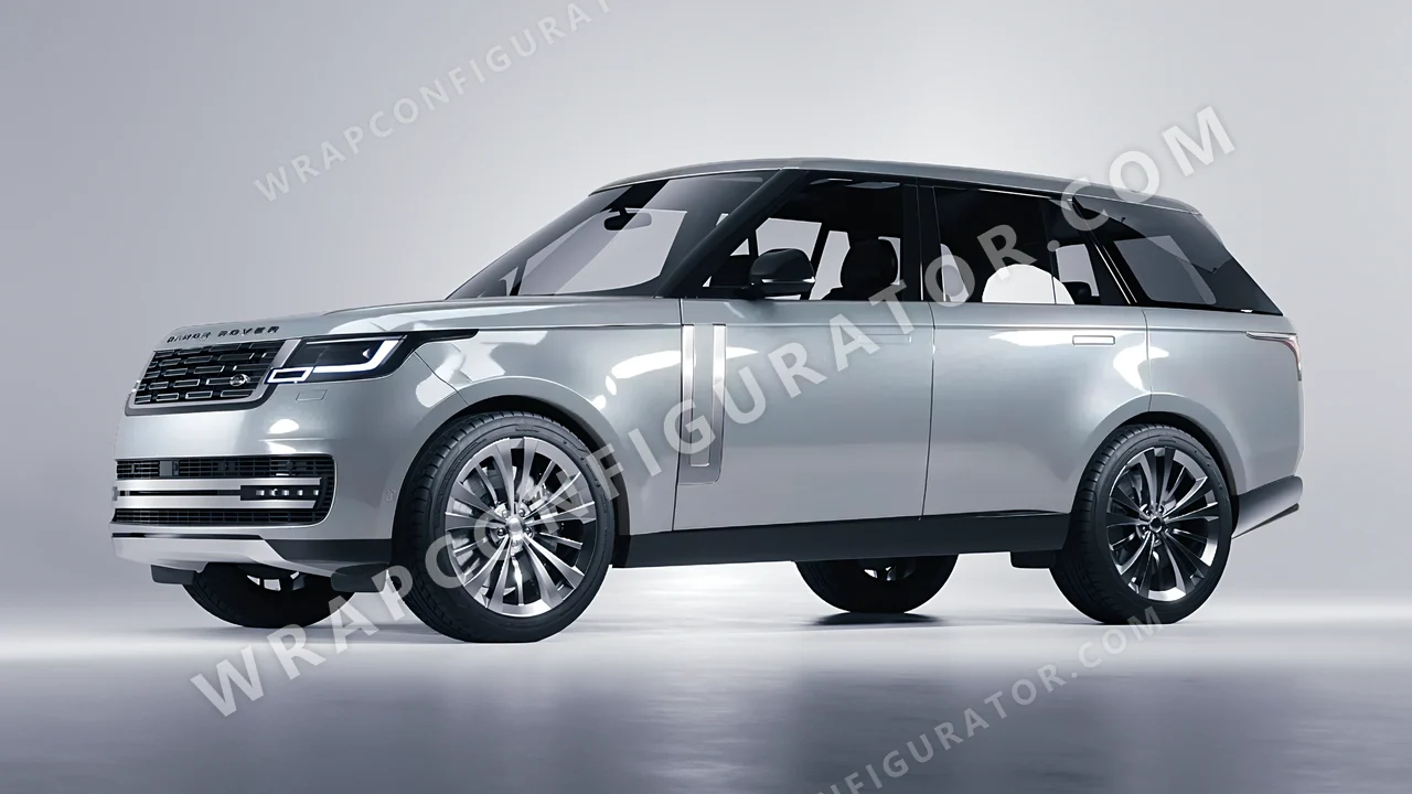Grey Land Rover Range Rover 2024 wrapped in ORACAL Silver Grey 970RA-090G