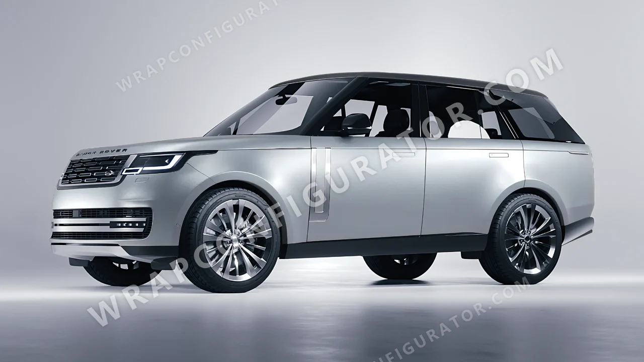 Grey Land Rover Range Rover 2024 wrapped in ORACAL Silver Grey 970RA-090M