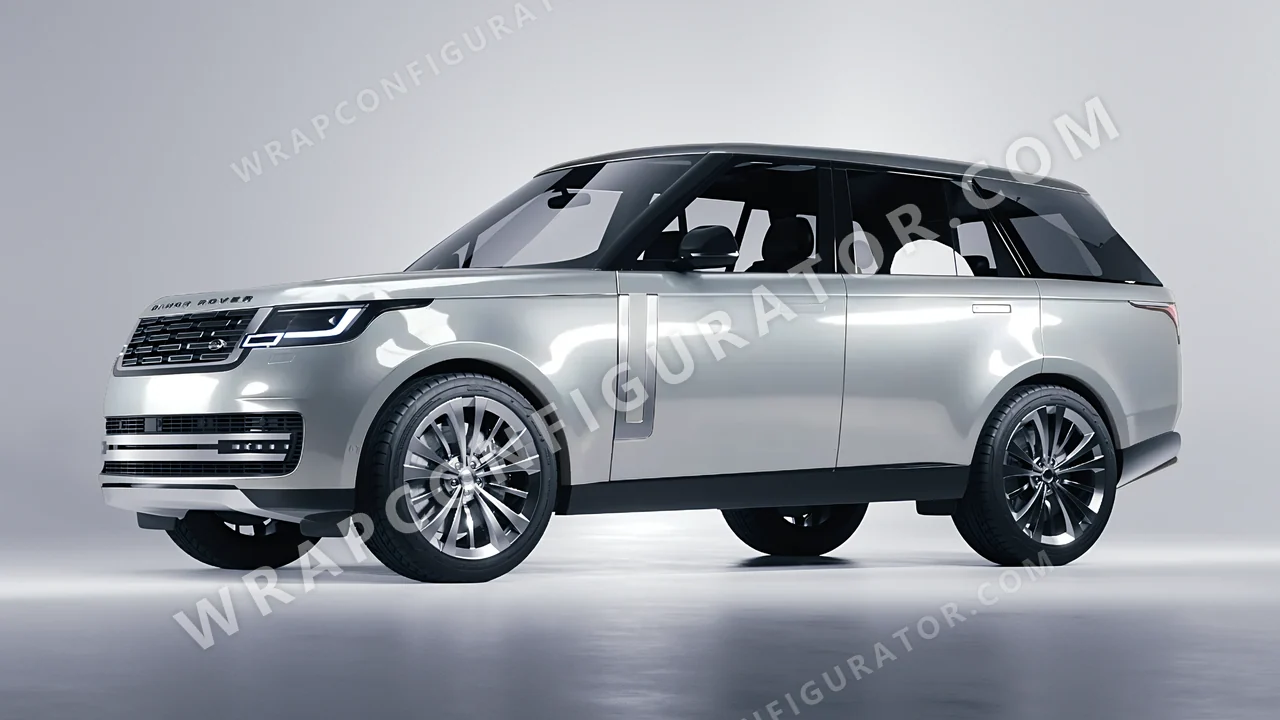 Grey Land Rover Range Rover 2024 wrapped in ORACAL Silver Lake 970RA-904G