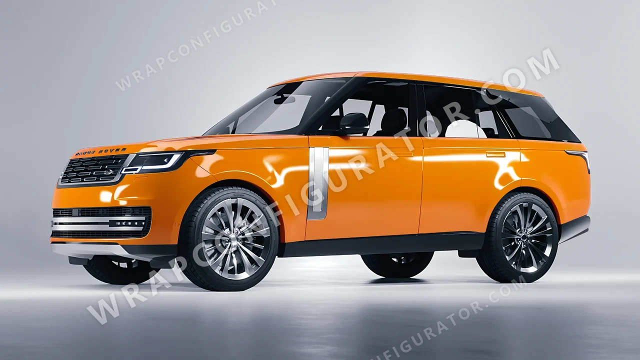 Orange Land Rover Range Rover 2024 wrapped in 3M Gloss Bright Orange G54