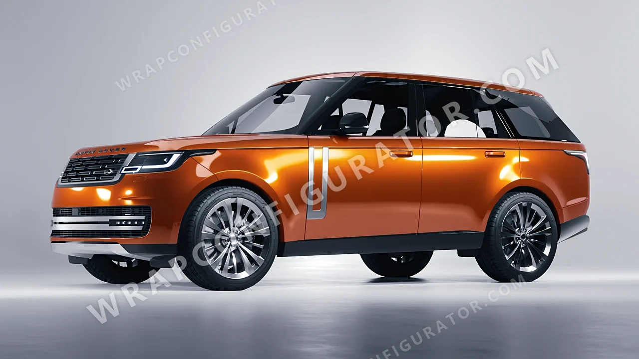 Orange Land Rover Range Rover 2024 wrapped in 3M Gloss Liquid Copper G344