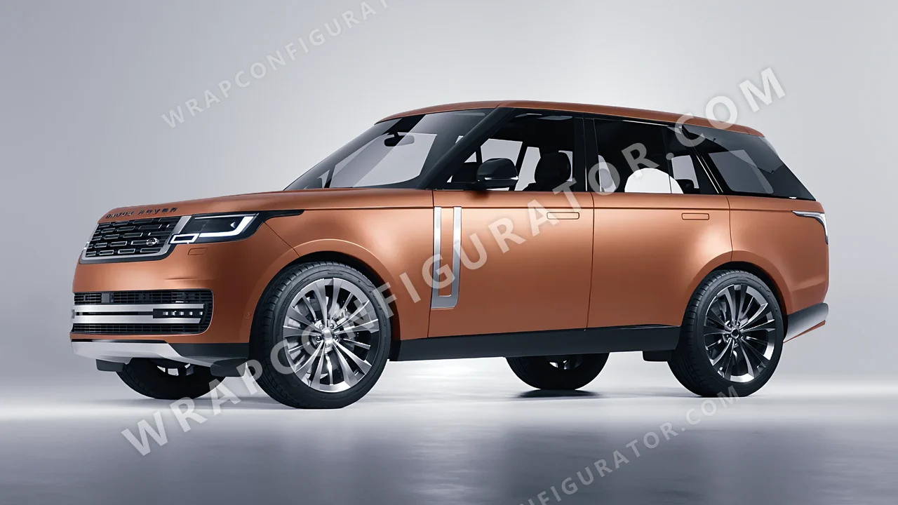 Orange Land Rover Range Rover 2024 wrapped in 3M Matte Copper Metallic M229
