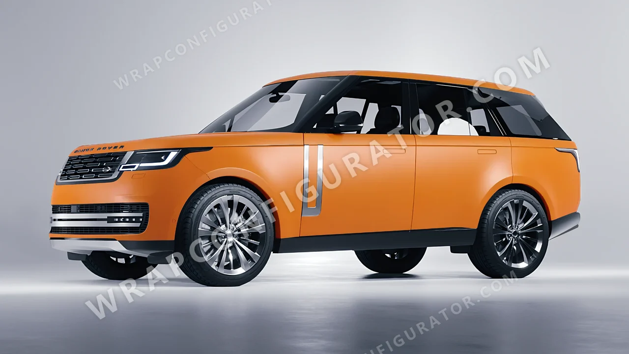 Orange Land Rover Range Rover 2024 wrapped in 3M Matte Orange M54