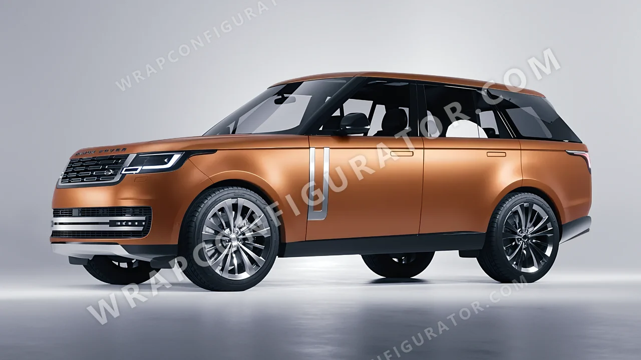 Orange Land Rover Range Rover 2024 wrapped in 3M Satin Canyon Copper S344