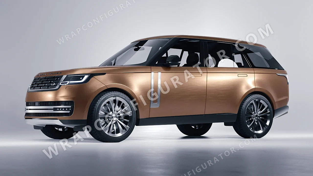 Orange Land Rover Range Rover 2024 wrapped in Avery Dennison Brushed Bronze SW900-933-X