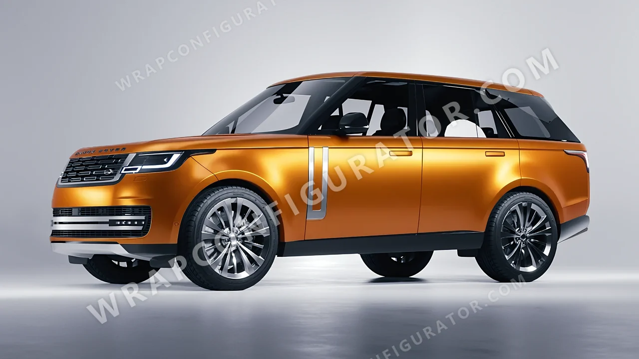 Orange Land Rover Range Rover 2024 wrapped in Avery Dennison Satin Stunning Orange SW900-316-S