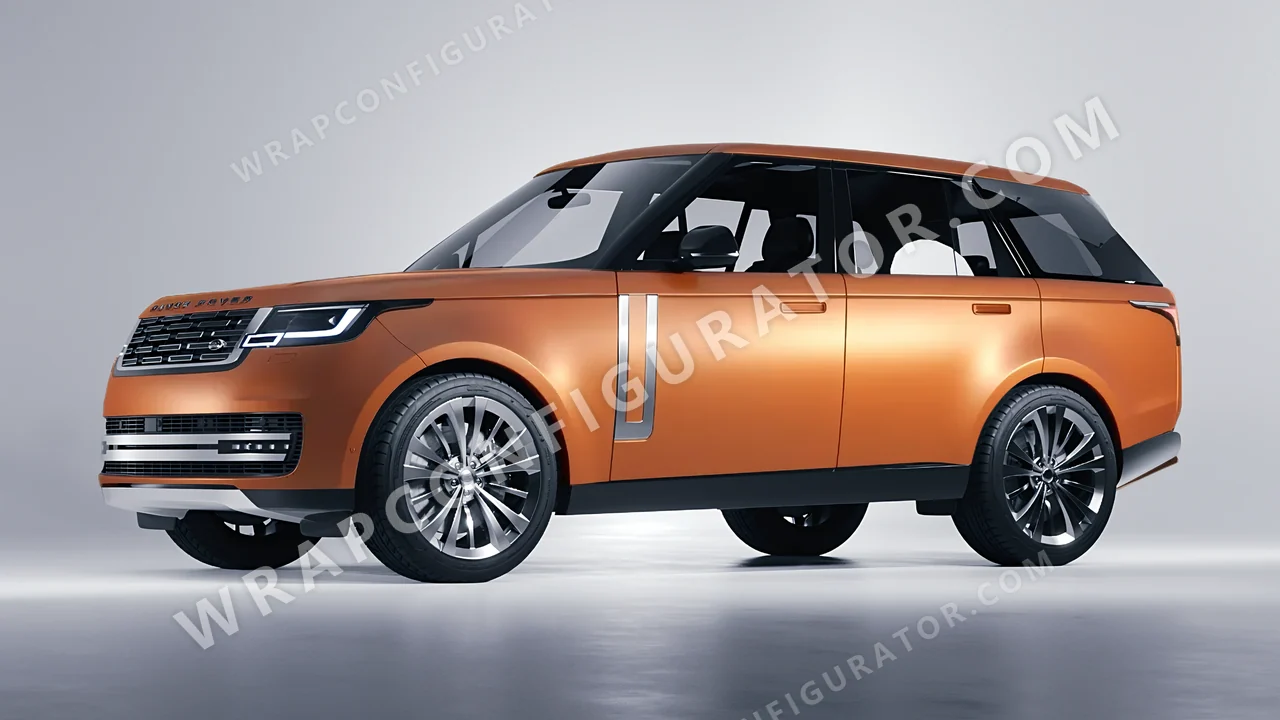 Orange Land Rover Range Rover 2024 wrapped in Avery Dennison Sunset Ride SW900-302-O
