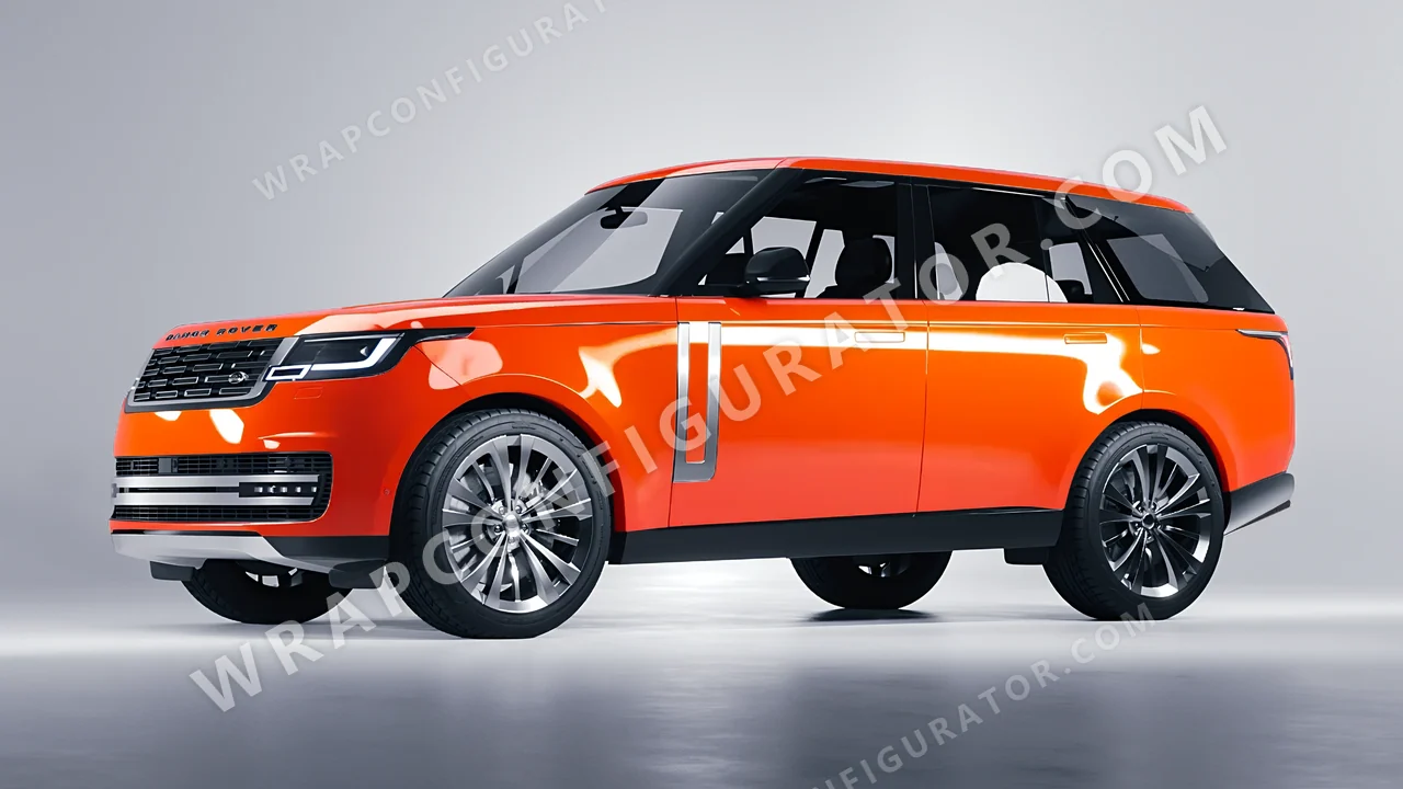 Orange Land Rover Range Rover 2024 wrapped in Inozetek Dynamic PPF Solar Flame DPPF713