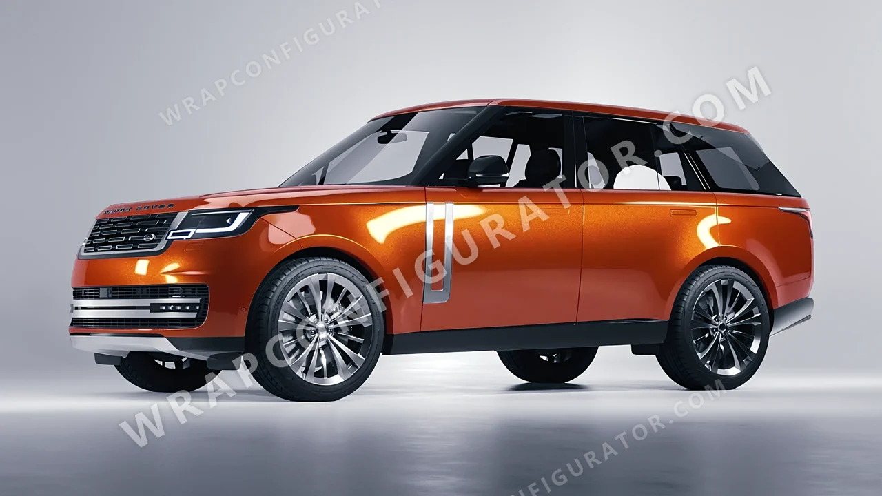 Orange Land Rover Range Rover 2024 wrapped in KPMF Ember Orange K75404