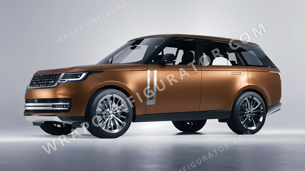 Orange Land Rover Range Rover 2024 wrapped in KPMF Matt Anodised Bronze K75549