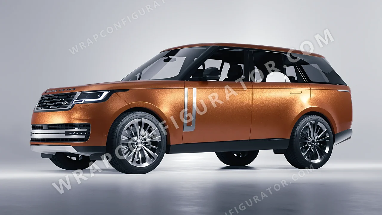 Orange Land Rover Range Rover 2024 wrapped in ORACAL Copper 970RA-092M