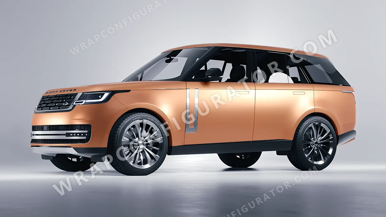 Orange Land Rover Range Rover 2024 wrapped in ORACAL Copper Kiss 970RA-313M