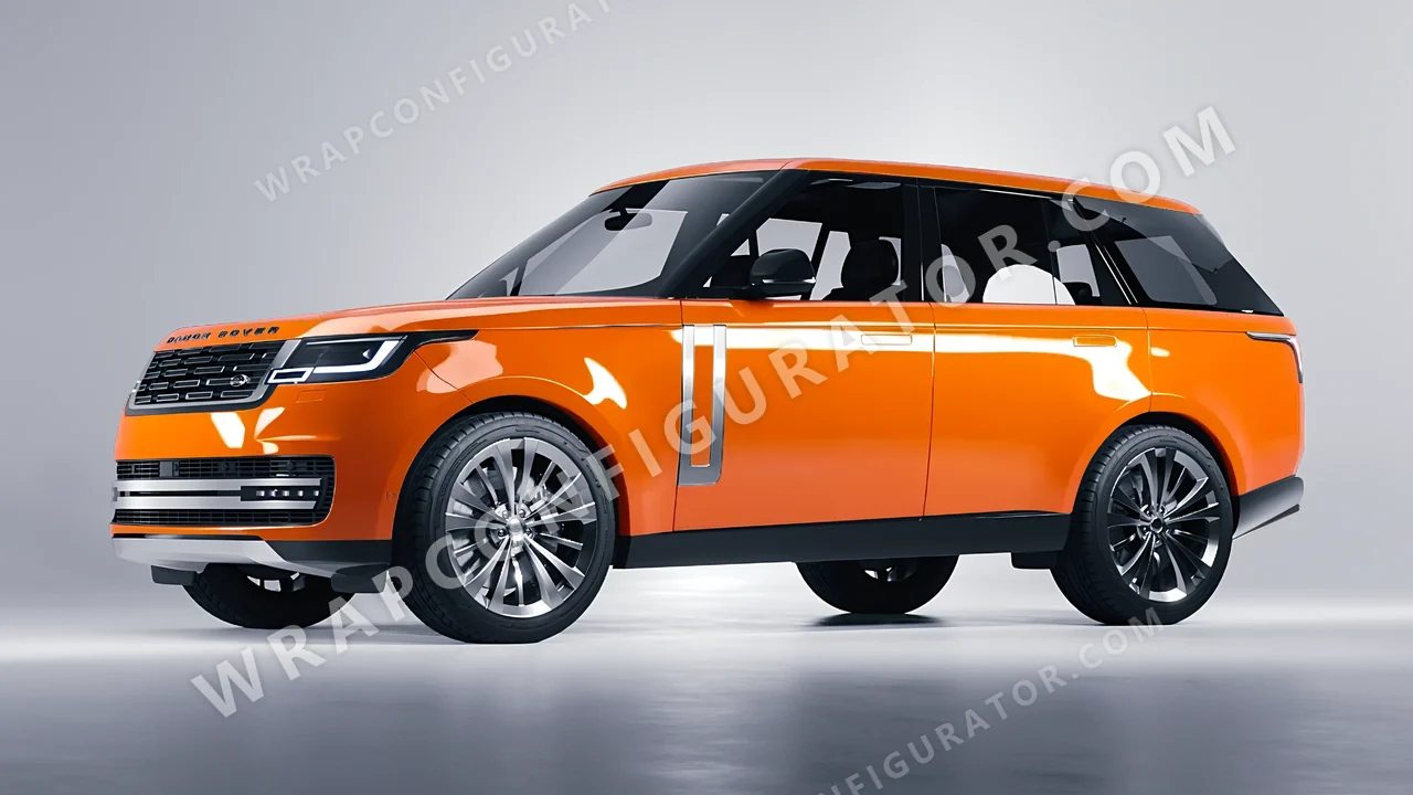 Orange Land Rover Range Rover 2024 wrapped in ORACAL Municipal Orange 970RA-351G