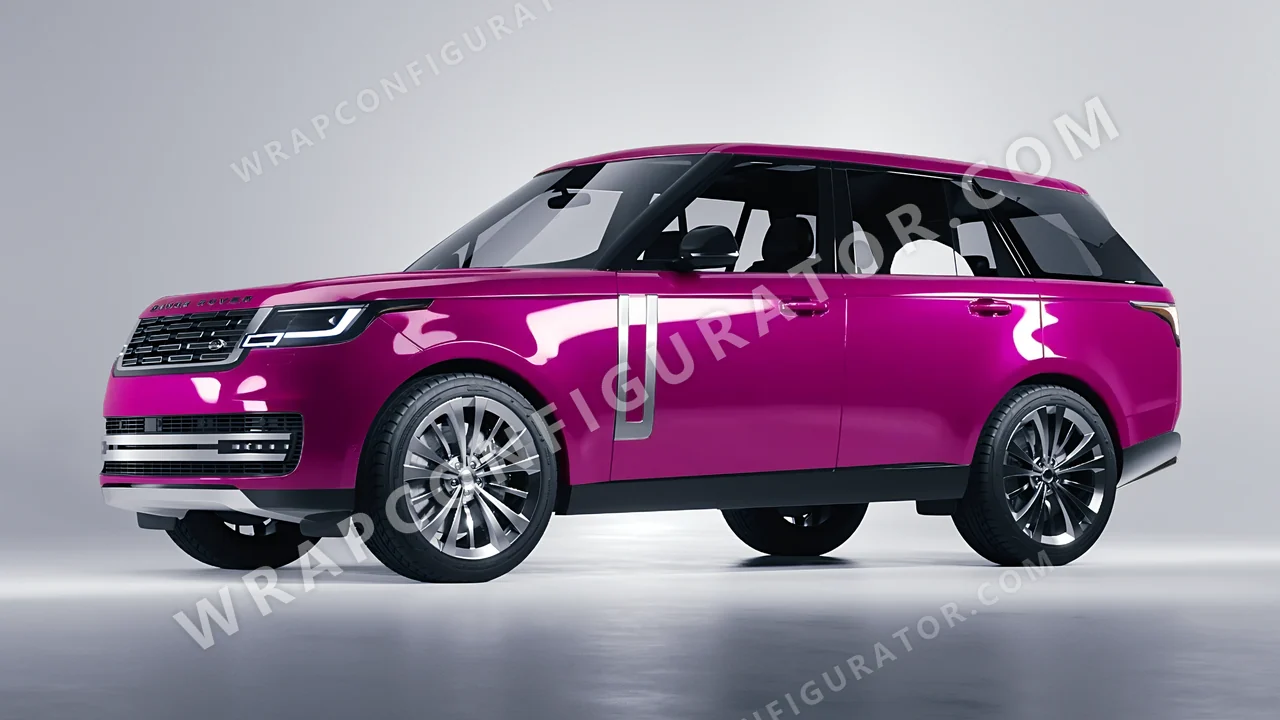 Pink Land Rover Range Rover 2024 wrapped in 3M Gloss Fierce Fuchsia G348