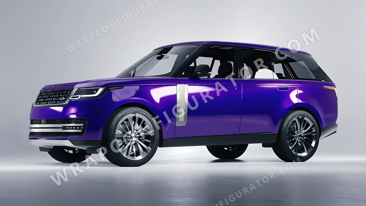Purple Land Rover Range Rover 2024 wrapped in 3M Gloss Plum Explosion GP258