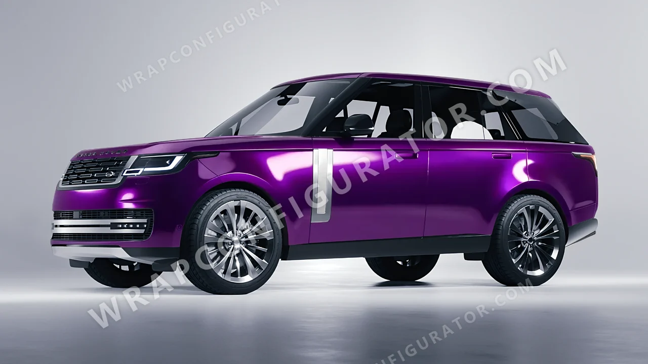 Purple Land Rover Range Rover 2024 wrapped in Avery Dennison Gloss Fun Purple SW900-568-S