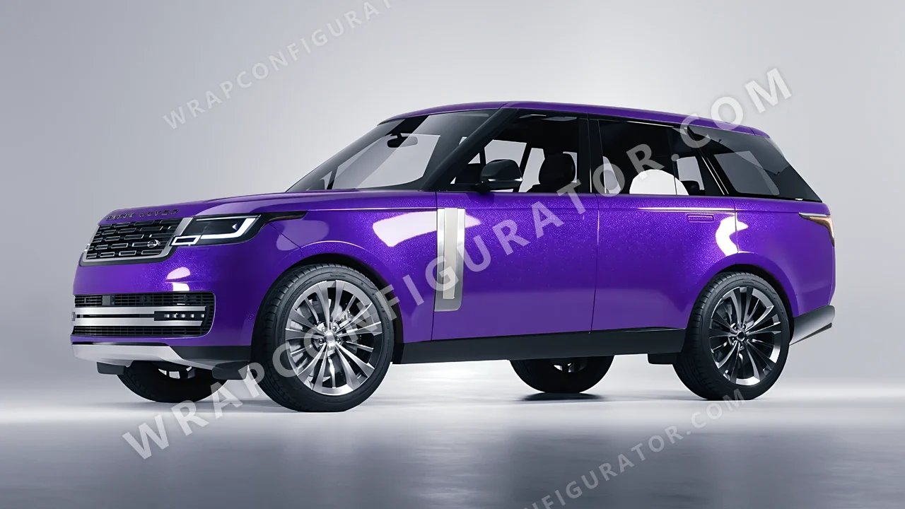 Purple Land Rover Range Rover 2024 wrapped in Avery Dennison Vibrant Violet SW900-522-M
