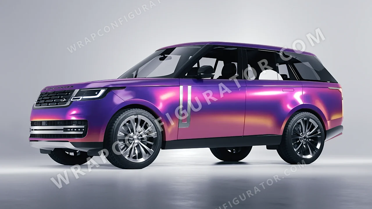 Purple Land Rover Range Rover 2024 wrapped in Colourshield PPF by HyperPro Afterglow Purple GB03-P