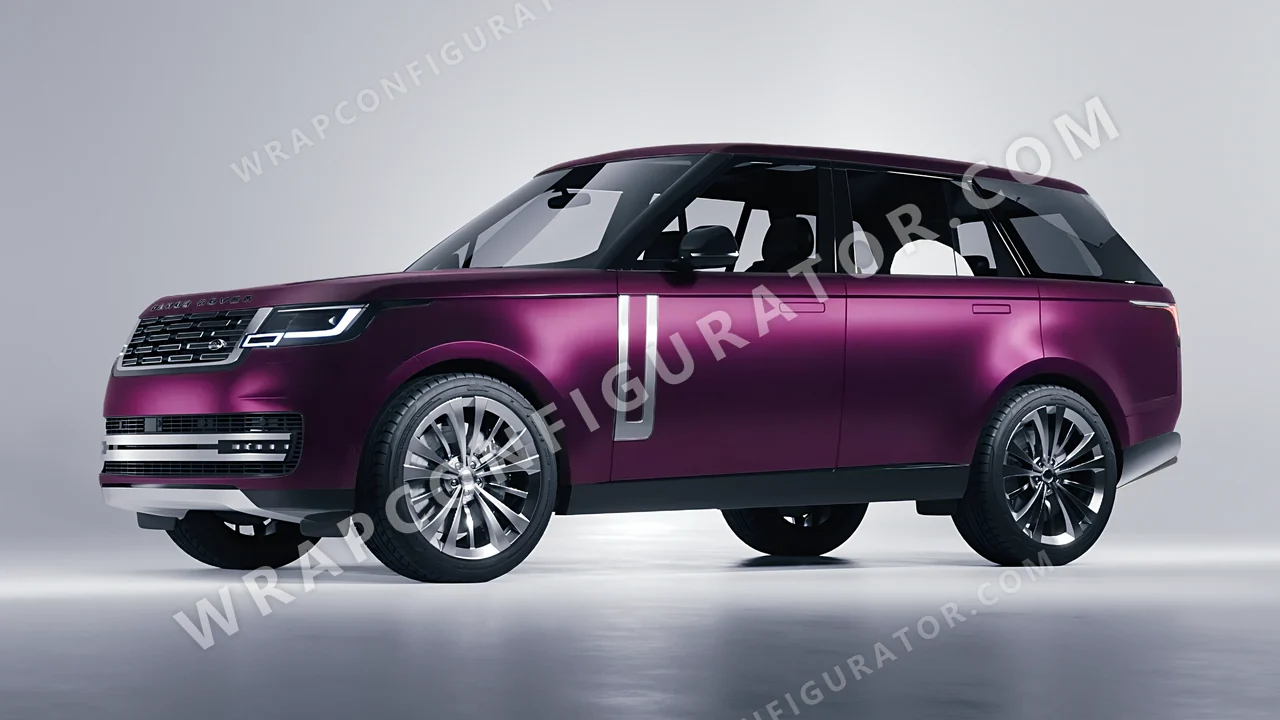 Purple Land Rover Range Rover 2024 wrapped in Inozetek Dynamic PPF Midnight Purple DPPF801