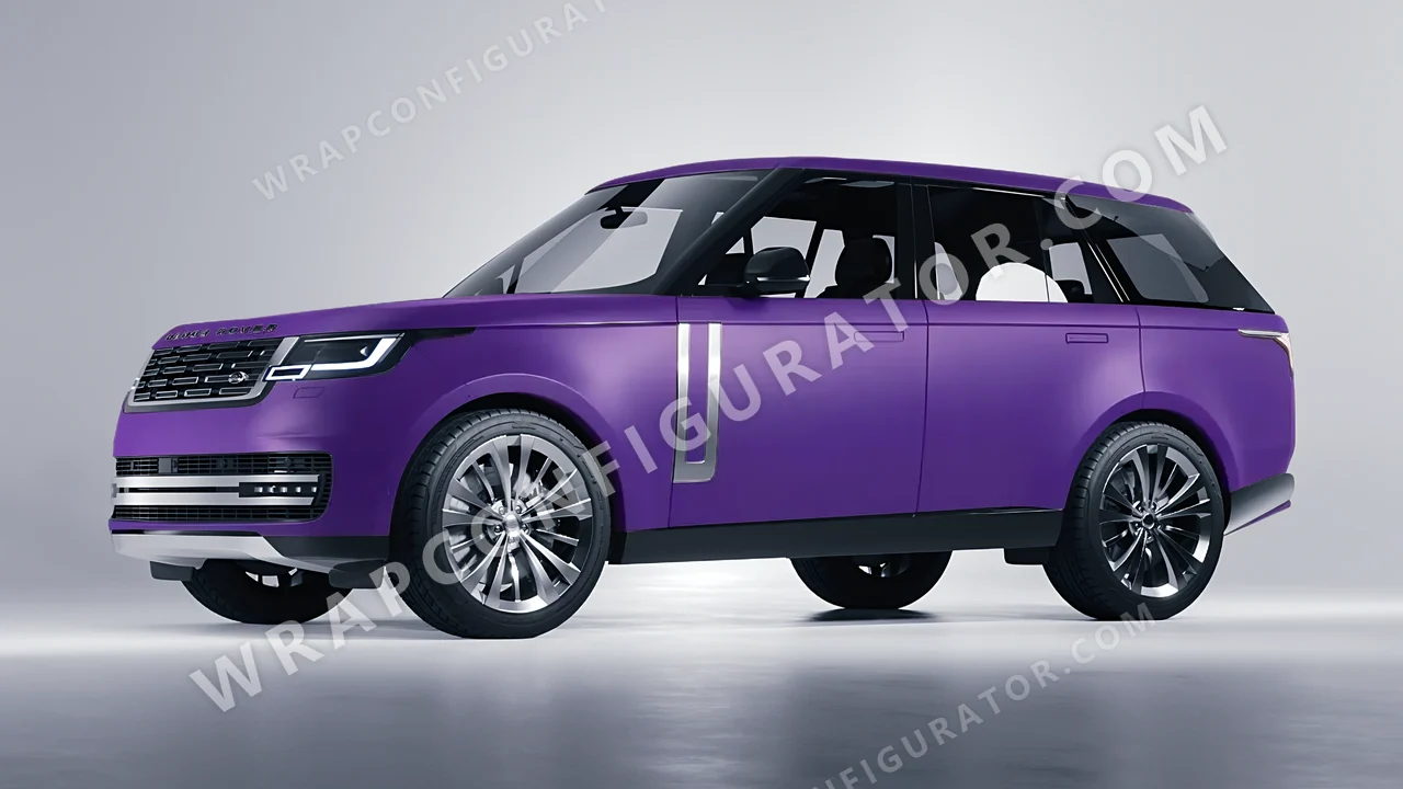 Purple Land Rover Range Rover 2024 wrapped in KPMF Absolute Matt Royal Amethyst K75803