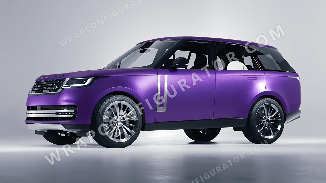 Purple Land Rover Range Rover 2024 wrapped in ORACAL Violet 970RA-406M